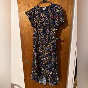 Floral Nursing Dress with Tie Front